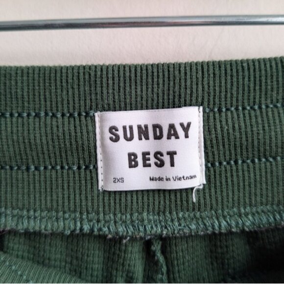Aritzia Sunday Best Baby Waffle Jogger - Forest Green - Picture 2 of 6